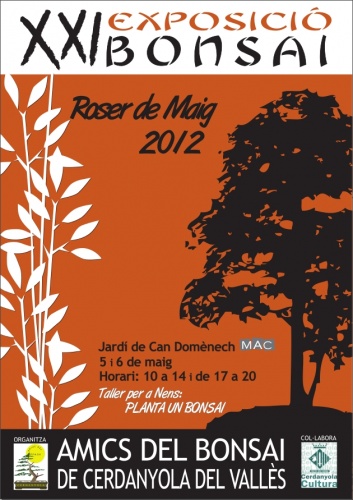 Cartel XXI Exposicion Bonsai Roser de Maig