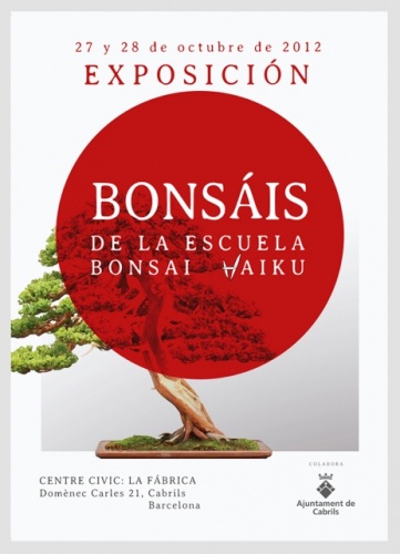 Cartel Exposición Escuela bonsáis Haiku